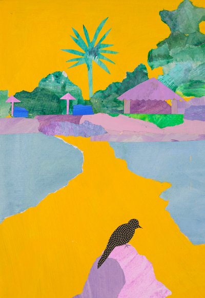 Brasiliansk strand (kollasj) av Dione Verulam