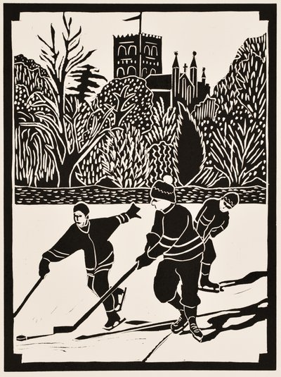 Måneder i året: januar 2012 (linoleumssnitt) av Dione Verulam