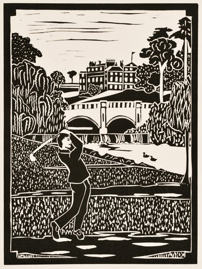 Måneder i året: juli 2012 (linoleumssnitt) av Dione Verulam