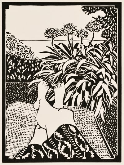 Måneder i året: juni 2012 (linoleumssnitt) av Dione Verulam