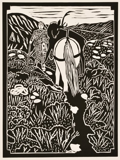 Måneder i året: september 2012 (linoleumssnitt) av Dione Verulam