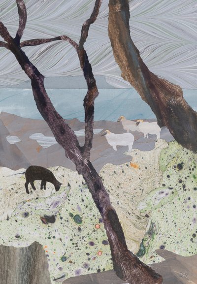 Våt dag ved sjøen (kollasj) av Dione Verulam