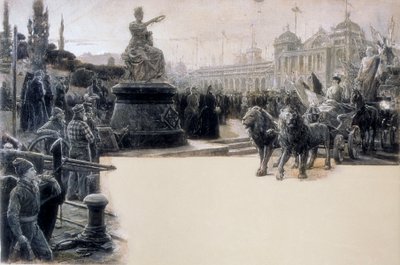 Allegori om verdensutstillingen feiret i Barcelona i 1888, Illustrasjon av Dionis Baixeras y Verdaguer (1862-1943) av Dionisio Baixeras Verdaguer