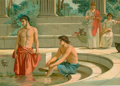 Telemachus og Pisistratus i Menelaos-palasset av Dionisio Baixeras Verdaguer
