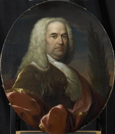 Portrett av Hugo du Bois, direktør for Rotterdam Chamber of the Dutch East India Company, valgt 1734 av Dionys van Nijmegen