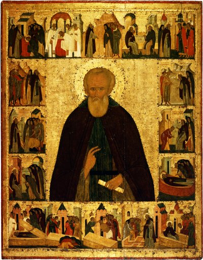 Saint Dmitry Prilutsky med scener fra livet hans, ca 1503 av Dionysius