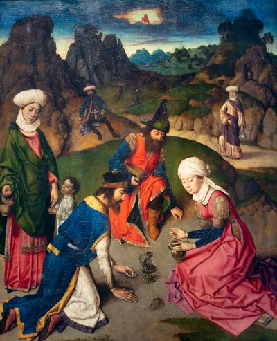 Sognekirke (Parochiekerk Sint-Pieter). Maleri. Siste måltid. Dirk Bouts. 1464-1468. Detalj. Høyre panel. av Dirck Bouts