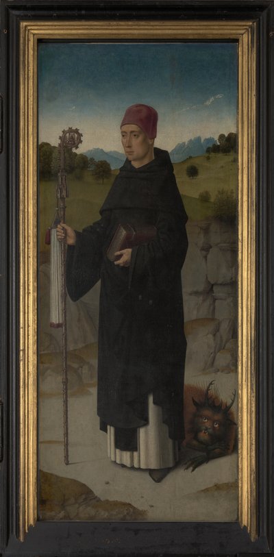 St. Bernard, venstre panel fra Triptych of St. Erasmus, ca. 1460 (olje på panel) av Dirck Bouts