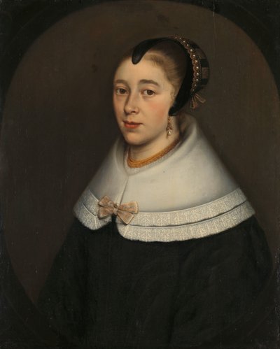 Portrett av en kvinne, antatt å være Catharina Kettingh (1626/27-73), kone til Bartholomeus Vermuyden av Dirck Craey