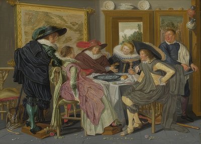 Selskap ved et bord. 1626 av Dirck Hals