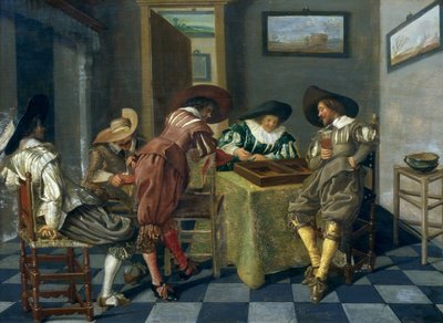 The Game of Backgammon av Dirck Hals