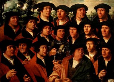 Gruppeportrett av Shooting Company of Amsterdam av Dirck Jakobsz