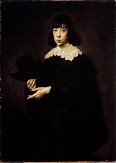 Portrett av en ung mann (olje på lerret av Dirck Santvoort