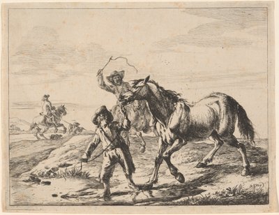 En gutt som tar en hest å drikke av Dirck Stoop