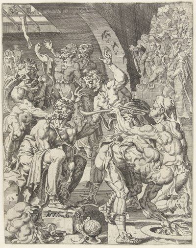 Hån mot Kristus Menneskehetens fall og forløsning gjennom Kristi liv og lidenskap (serietittel) av Dirck Volckertsz. Coornhert (attributed to)