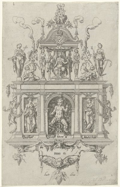Blazon fra Haarlems retorikkkammer De Wijngaertrancken av Dirck Volckertsz. Coornhert (attributed to)