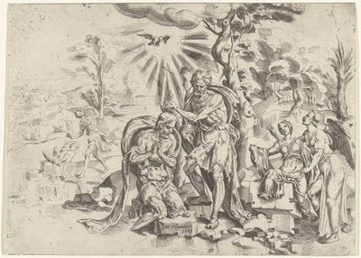 Kristi dåp av Dirck Volckertsz. Coornhert (attributed to)