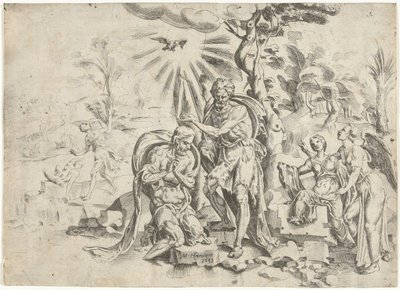 Kristi dåp av Dirck Volckertsz. Coornhert (attributed to)