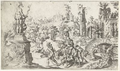 Fly til Egypt av Dirck Volckertsz. Coornhert (attributed to)