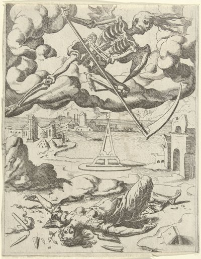 Døden erobrer troen Triumphs of Petrarch (serietittel) av Dirck Volckertsz. Coornhert (possibly)