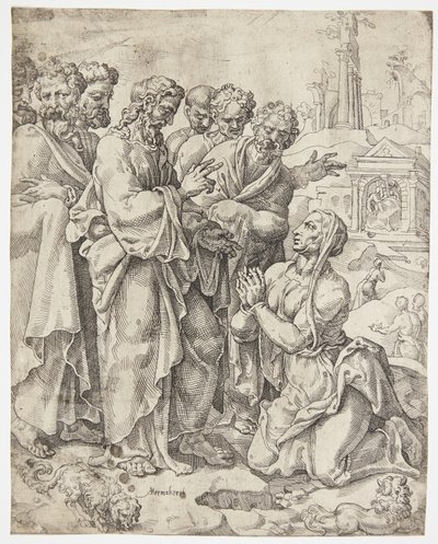 Kristus og den samaritanske kvinnen av Dirck Volckertsz. Coornhert