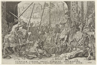Inname van Tunis, 1535 Overwinningen van Karel V (serietittel) Karl den store V. imp. opt. maks. seier, den viktigste av mange (serietittel) av Dirck Volckertsz. Coornhert
