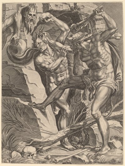 Hercules dreper Cacus av Dirck Volckertz Coornhert
