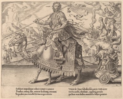 Isaks triumf av Dirck Volckertz Coornhert after Maerten van Heemskerck