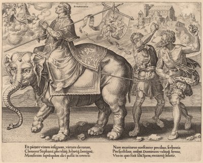 St. Stefans triumf av Dirck Volckertz Coornhert after Maerten van Heemskerck
