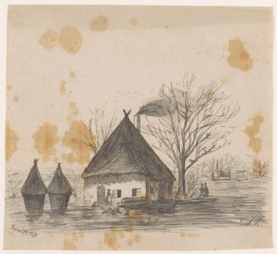 Landskap (tittel på objekt) av Dirk Arnoldus Tavenraat (signed by artist)