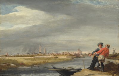 Hauling the Net, med utsikt over Zwolle av Dirk Hardenstein