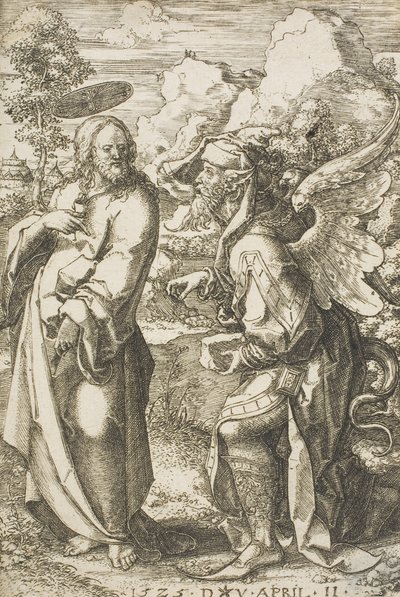 Kristus fristet av djevelen, 1525 av Dirk Jacobsz Vellert