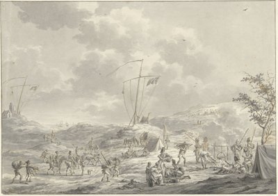 Den russiske hærens leir ved Callantsoog i 1799 av Dirk Langendijk