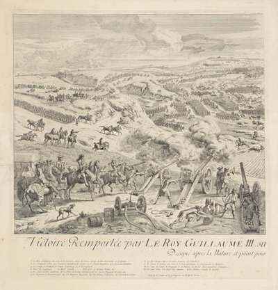 Slaget ved Drogheda på Boyne, 1. juli 1690 (venstre side) av Dirk Maas