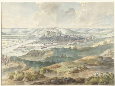 Utsikt over Namur fra øst under beleiringen av 1695 av Dirk Maas