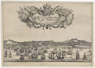 Utsikt over byen og havnen i Lisboa Utsikt over Lisboa (serietittel) av Dirk Stoop