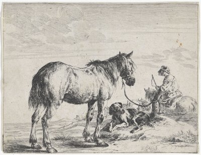 Hest bundet til en innsats Hester (serietittel) av Dirk Stoop