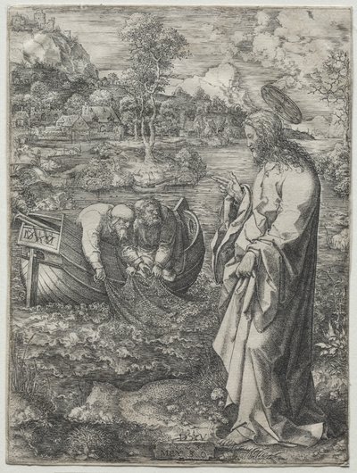 Jesus kaller til St. Peter og St. Andreas av Dirk Vellert