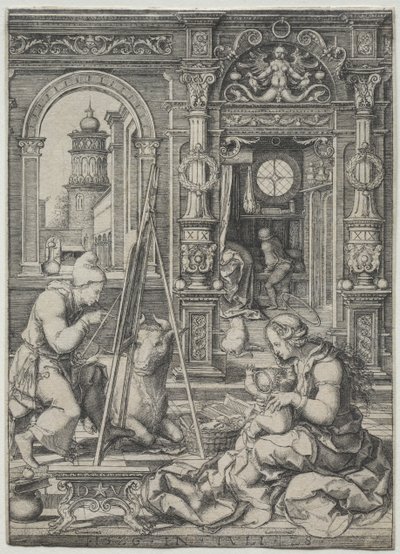 St. Luke maler jomfruen av Dirk Vellert