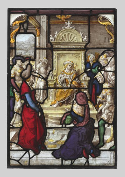 Salomo og Esters dom før Ahasverus-paret, ca. 1530. av Dirk Vellert