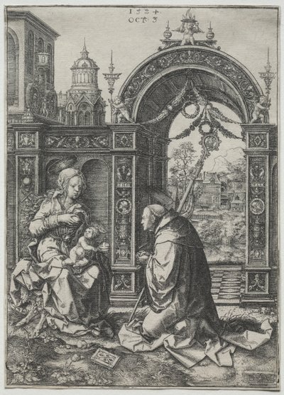 Visjonen om St. Bernard, 1524. av Dirk Vellert
