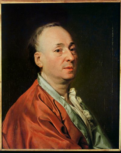 Denis Diderot, grunnlegger, sammen med d#39;Alembert, av Encyclopédie (maleri på lerret) av Dmitri Grigor