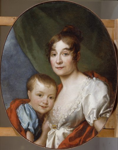 Portrett av grevinne Ekaterina Alexandrovna Shakhovskaya 1777-1846 med datter, 1807 av Dmitri Grigorievich Levitsky
