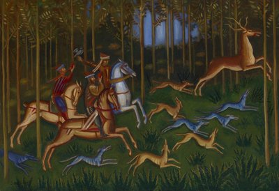 Jaktscene av Dmitri Semyonovich Stelletsky