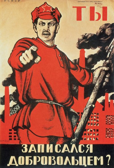 «Du – er du frivillig ennå?», propagandaplakat av Dmitri Stahievic Moor