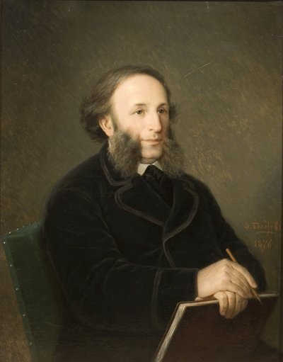 Portrett av kunstneren Ivan Aivazovsky 1817-1900, 1879 av Dmitry Mikhaylovich Bolotov