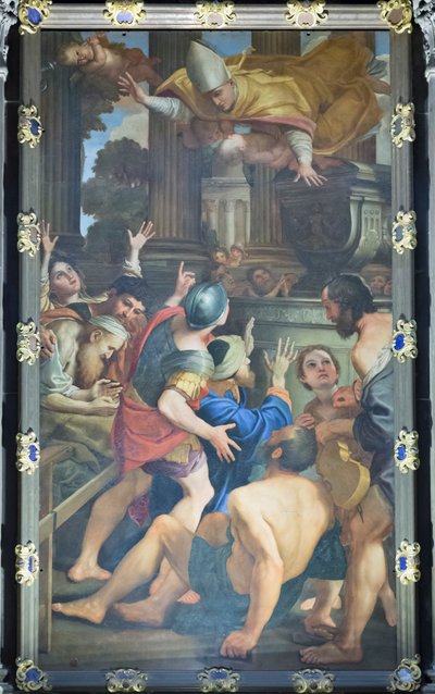 De syke ved graven til San Gennaro av Domenichino (1581 1641)