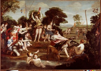Jakten på Diana Maleri av Domenico Zampieri dit Il Domenichino (1581-1641) 1617 Dim.218x312 cm Roma Galleria Borghese - Jakten på Diana, av Domenico Zampieri a.k.a Il Domenichino (1581-1641). Olje på lerret, 218x312 cm av Domenichino