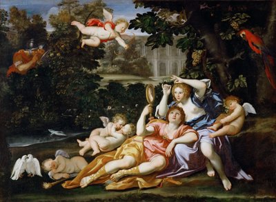 Rinaldo presenterer Armida med et speil av Domenichino