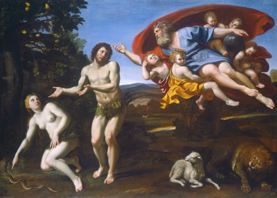 Irettesettelse av Adam og Eva av Domenichino